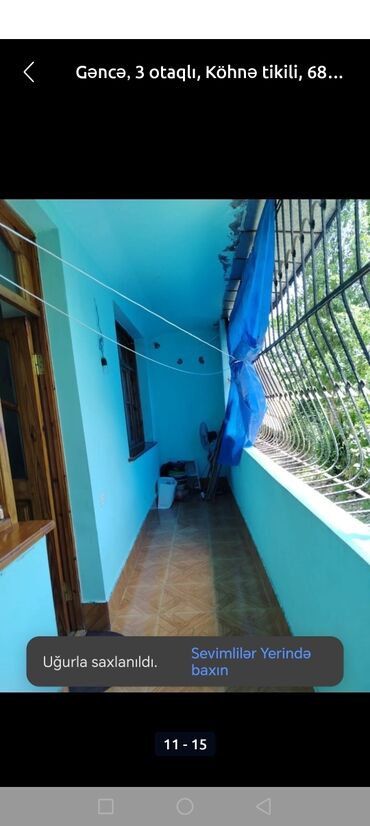 Köhnə tikili: Gəncə şəhərində 3 otaqlı mənzil. Köhnə tikili tipli. Plan və — 12