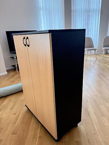 kombi dolab: İki qapılı kompakt şkaf - Material: laminat/LDSP, ağac teksturalı ön — 3