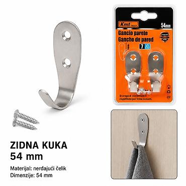 KMT Kuka mala 54 mm – 2 kom Praktična zidna kuka za kućne, servisne i