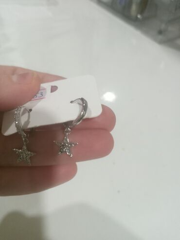 Bijuteriya dəstləri: Zərgərlik dəsti – müxtəlif modellərdə sırğalar - Ay və ulduz motivli — 2