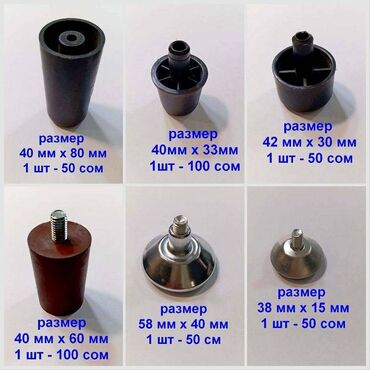 монтаж мебели: Ножка мебельная для монтажа в просверленные отверстия, размеры на
