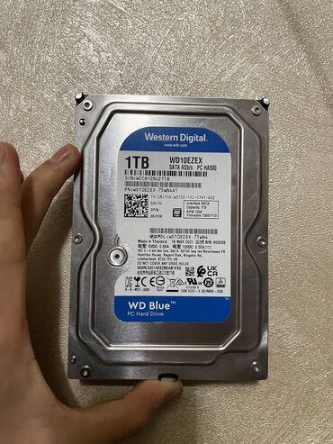 Жесткие диски, переносные винчестеры: Накопитель, Б/у, Western Digital (WD), HDD, 1 ТБ, Для ПК