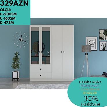 veşilka satışı: Düz dolab, Yataq otağı üçün, Paltar üçün, Açılan, Korpuslu, 4 qapılı — 9