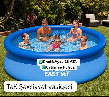 Kredit tək şəxsiyyət vəsiqəsi ilə Şişmə hovuz – Easy Set tipli