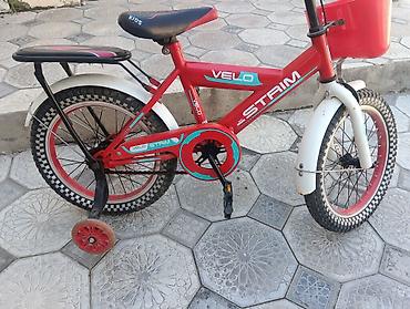peridok velo: Uşaq velosipedi – VELO STRIM - Rəng: qırmızı-ağ, qara detallarla - — 1