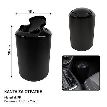 KMT Kanta za smeće, crna 3213098 Praktična crna kućna kanta za