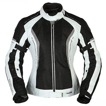 eb studio obuca: Modeka ženska moto jakna – sportski kroj, crno-bela - Materijali — 4
