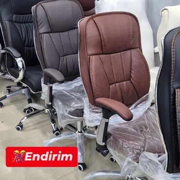 Ofis və oyun kresloları: Yeni, Təkərli, Qolları tənzimlənir, Dəri — 9