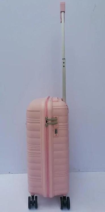 Putni koferi i torbe: Tvrdi kofer na točkiće – roze - Materijal: tvrda plastika (ABS/PC — 2