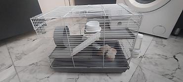 kompresor akvarium: Hamster üçün tam dəst qəfəs - Uç mərtəbəli metal barmaqlıqlı qəfəs — 1