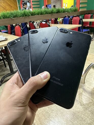 IPhone 7 Plus, Б/у, 128 ГБ, Черный, Защитное стекло, Чехол, 100 %