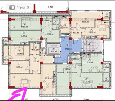 Продажа квартир: 3 комнаты, 80 м², Элитка, 8 этаж, ПСО (под самоотделку)