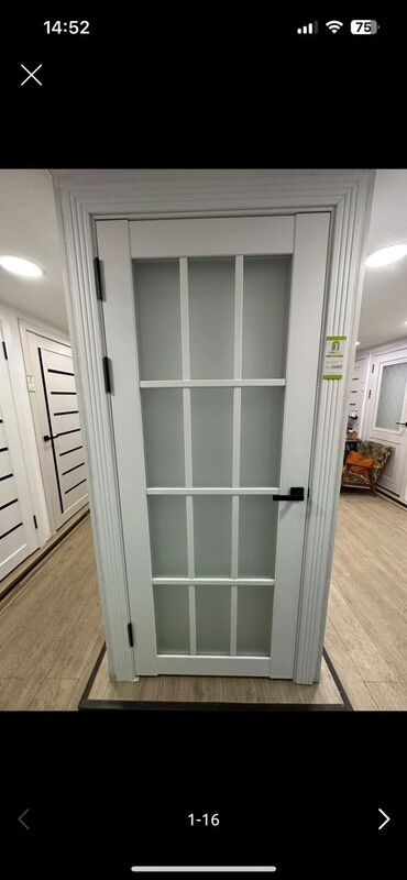 стекло в межкомнатную дверь: Ички эшик айнек менен, Сол, түсү - Ак