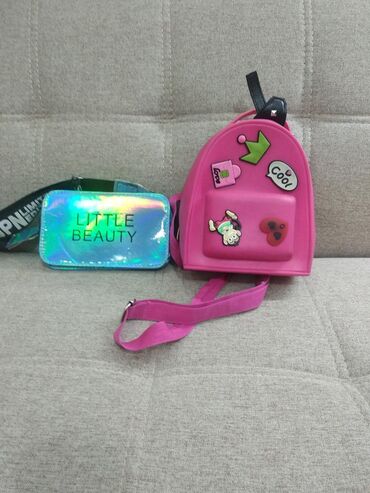 бутылка для детей: Рюкзачок детский розовый И сумочка подростковая Все в идеальном