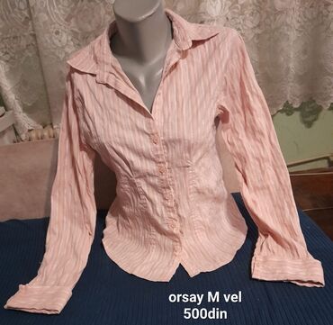 Košulje: M (EU 38), Jednobojni, bоја - Roze