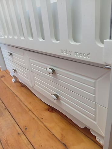asılqan qarmaq: Uşaq beşiyi – Baby Mood brendi - Material: ağ rəngli MDF/LDSP — 2
