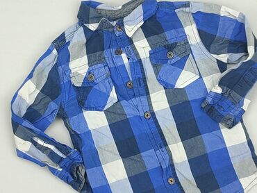 koszula hawajska długi rękaw: Shirt 2-3 years, condition - Perfect, pattern - Cell, color - Blue