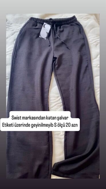 Şalvarlar: Şalvar, S (EU 36), rəng - Qara