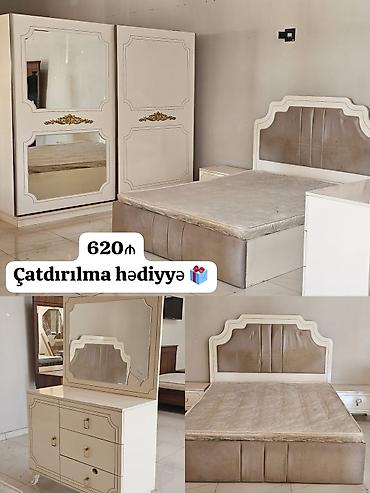 Yataq dəsti satılır çatdırılma daxil 620₼. Matrası var.Ünvan