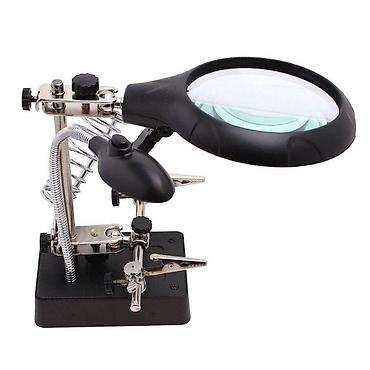 Funksional PCB Tutucu – LED işıqlı, böyüdücülü masaüstü lehim/havya