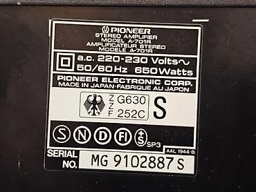 Pojačala i prijemnici: Pioneer A-701R stereo pojačalo - Snaga: visokokvalitetno stereo — 10