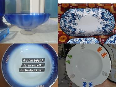 Mətbəx qabları dəsti - 6 ədəd böyük, dərin boşqab – birlikdə 25 AZN