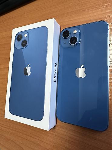 ipad 3: IPhone 13, Б/у, 128 ГБ, Голубой, Чехол, Кабель, Коробка, 77 % — 1