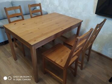 kreditle metbex stolu: Кухонный стол, Б/у, Нераскладной, Дерево, Прямоугольный стол