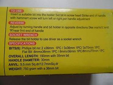 Setovi ručnog alata: Ručni udarni odvijač set – QNENG 1/2" Opis: - Ručni udarni odvijač — 3