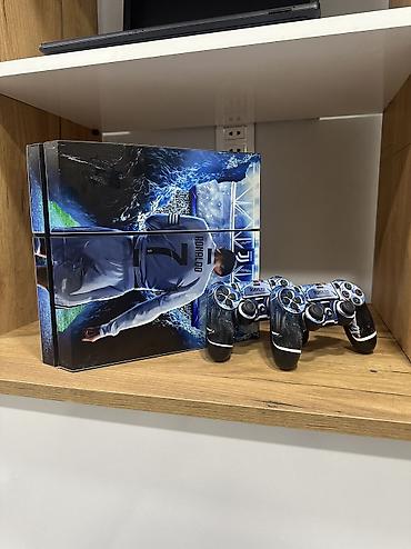 ps4 aksesuar: PlayStation 4 (PS4) – xüsusi Ronaldo temalı skin ilə İdeal vəziyyətdə — 1