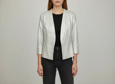 kurtka ze skóry ekologicznej zara: Women's blazer