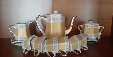 Ev və bağ: Çay dəsti, rəng - Sarı, Farfor, Moriage, 6 nəfərlik, Yaponiya — 2