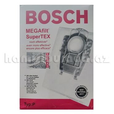 Ütülər və buxarlayıcılar: Tozsoran torbası Bosch Megafilt Supertex Vacuum Bags Type P