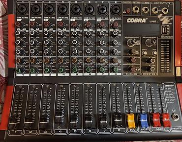 səs gucləndiriciləri: COBRA LND8 Professional Powered Mixer - 8 girişli powered mikser: hər — 2