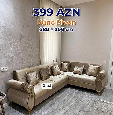 Мебель для дома: Künc divan – ölçü: 280 × 200 sm - Künc forma L-divan, geniş oturma — 1