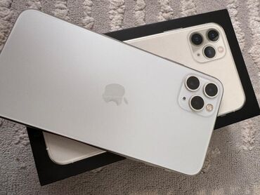 Apple iPhone: IPhone 11 Pro Max, Б/у, 256 ГБ, Белый, Защитное стекло, Коробка, 82 %
