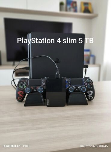 PS4 (Sony Playstation 4): PlayStation 4 slim Praşifka 5TB Yaddaş 120 oyun Daşima çantasıyla — 15