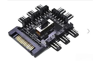 Rashladni sistemi: PWM kontroler ventilatora za PC – SATA napajanje, 3-pinski hub - — 1