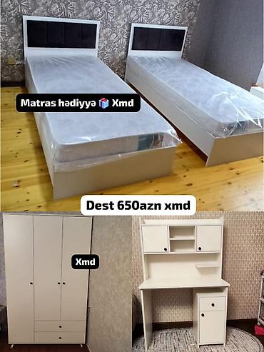 Uşaq/yeniyetmə otağı üçün mebel dəsti Dəst tərkibi: - 2 ədəd tək