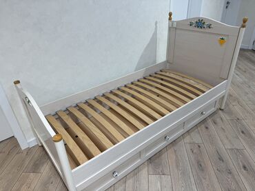 Təknəfərlik uşaq çarpayıları: Oğlan və qız üçün, Çarpayı, Bazalı, Matrassız, Siyirməli — 11