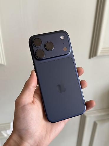 aple wotch: IPhone 17 Pro, Б/у, 256 ГБ, Blue Titanium, Защитное стекло, Чехол, 91 % — 1