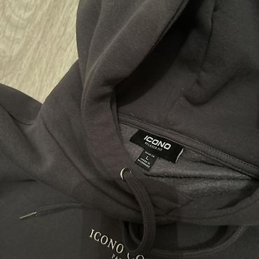 sweatshirt: ICONO COUTURE kapüşonlu sweatshirt - Rəng: qrafit/qaranlıq boz - Ön — 5