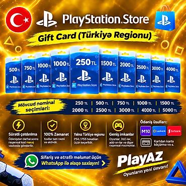 PS4 (Sony PlayStation 4): 🎮 PlayStation Store Gift Card Türkiyə Regionu 📌 Təsvir PlayStation — 1