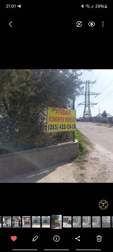 hasa: Anbar sahəsi icarəyə verilir. Xüsusiyyətlər: - Geniş giriş qapıları — 2