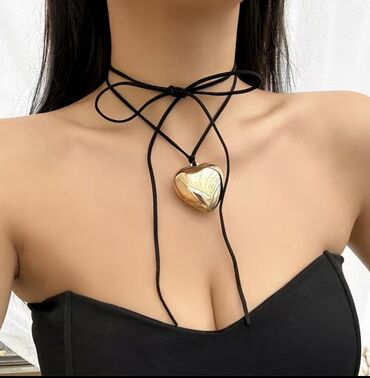 Косметика: Продаю тренд 2024 Завязка на шею Цепочка с кулоном Кулон сердце