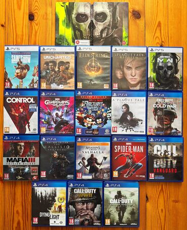 Oyun diskləri və kartricləri: PS5 Steelbook CoD MW 2 - 55 azn PS5 Saints Row - 20 azn PS5 Uncharted