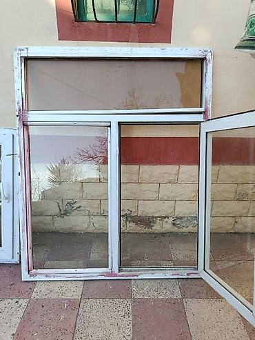 Plastik qapılar: PVC qapı və pəncərə dəsti - Material: ağ rəngli PVC profil (Pakpen — 9