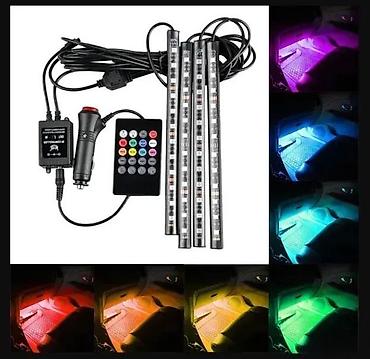 Auto delovi, gume i tjuning: Led dekorativna traka 4 stapa x 12 dioda - daljinski. Led dekorativna — 6