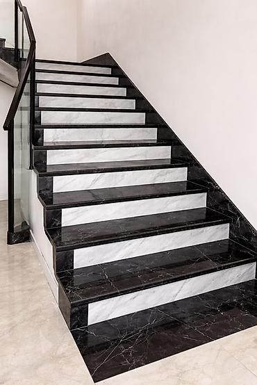 Mərmər: Mərmər pilləkənlər – dizayn və quraşdırma - Material: təbii mərmər — 1