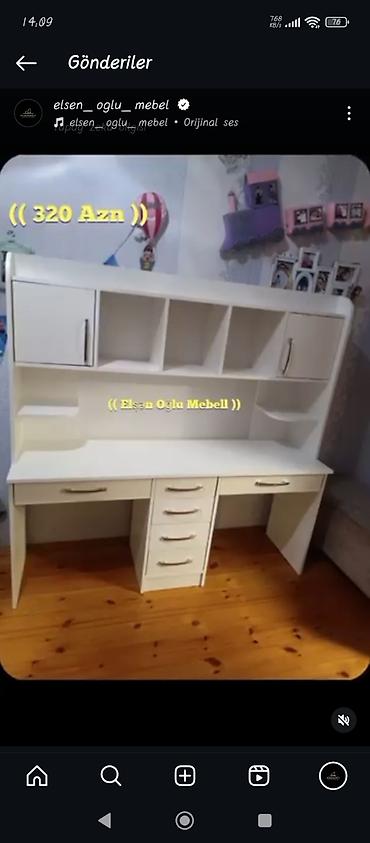 uşaq stol: Oğlan və qız üçün, Yeni, Siyirməli, Yazı masası, Stulsuz — 2